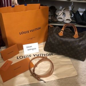 Authentic Monogram Louis Vuitton Speedy 35